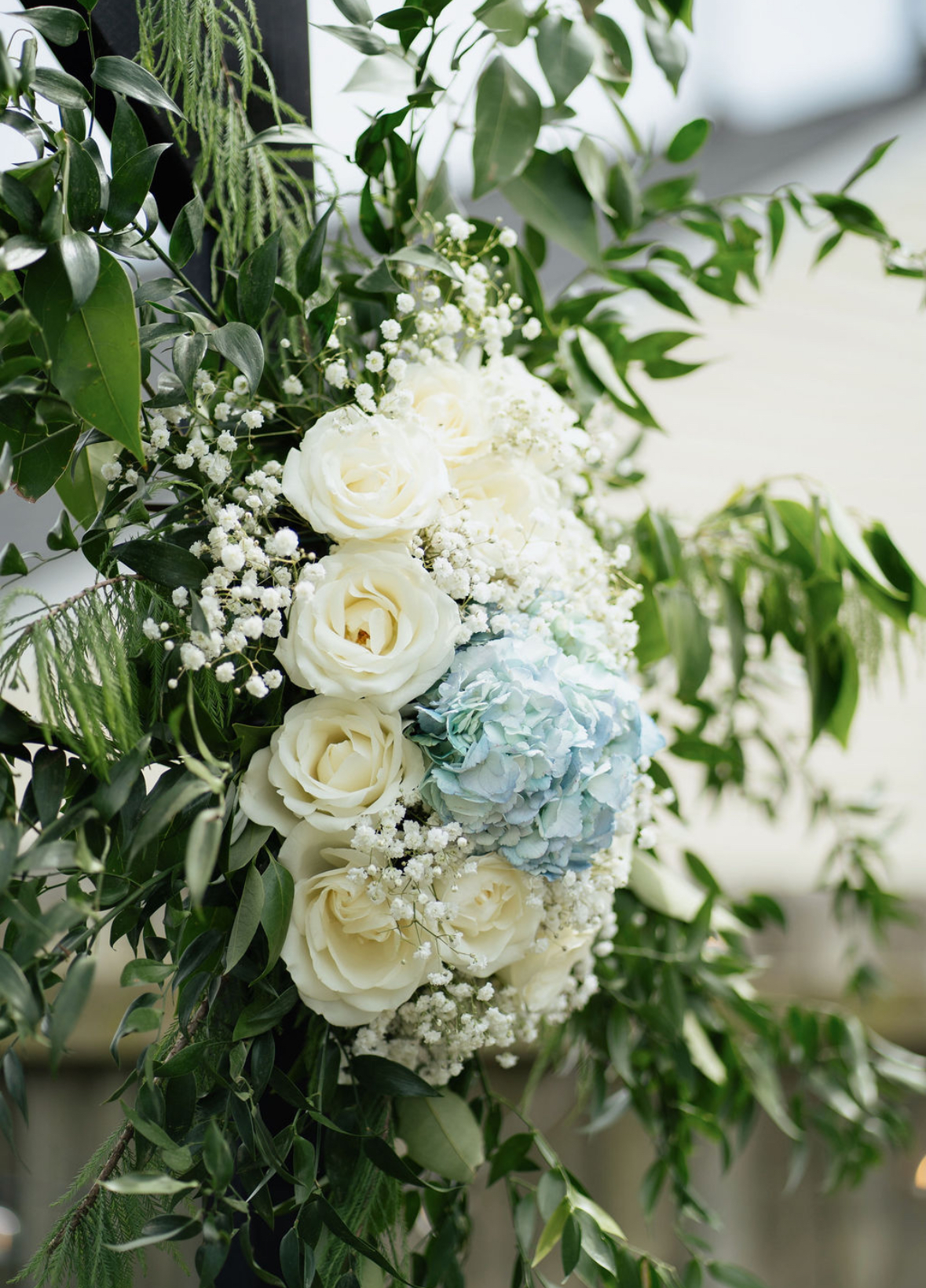 Floral arrangement at a shower styled by Keely + Co.